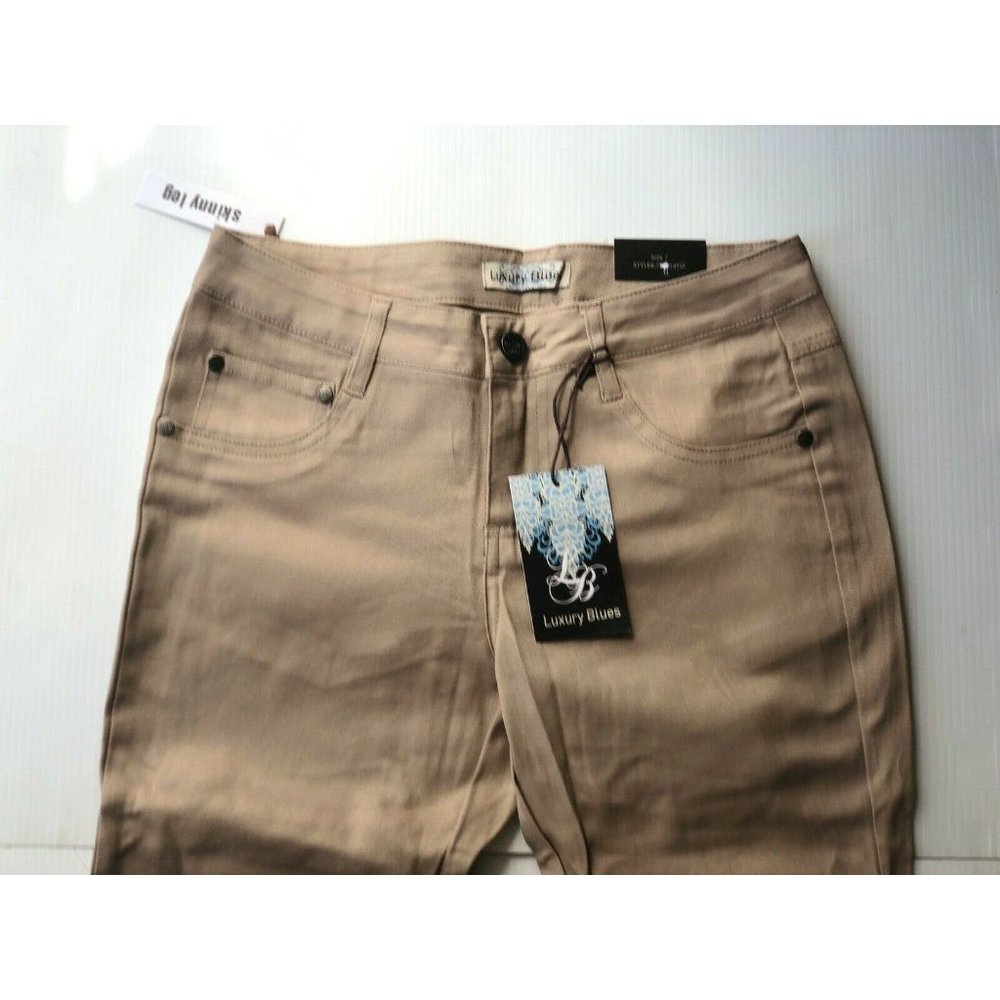 Hybrid & Company Khaki Cotton Skinny Jeggings 7 - Picture 2 of 9